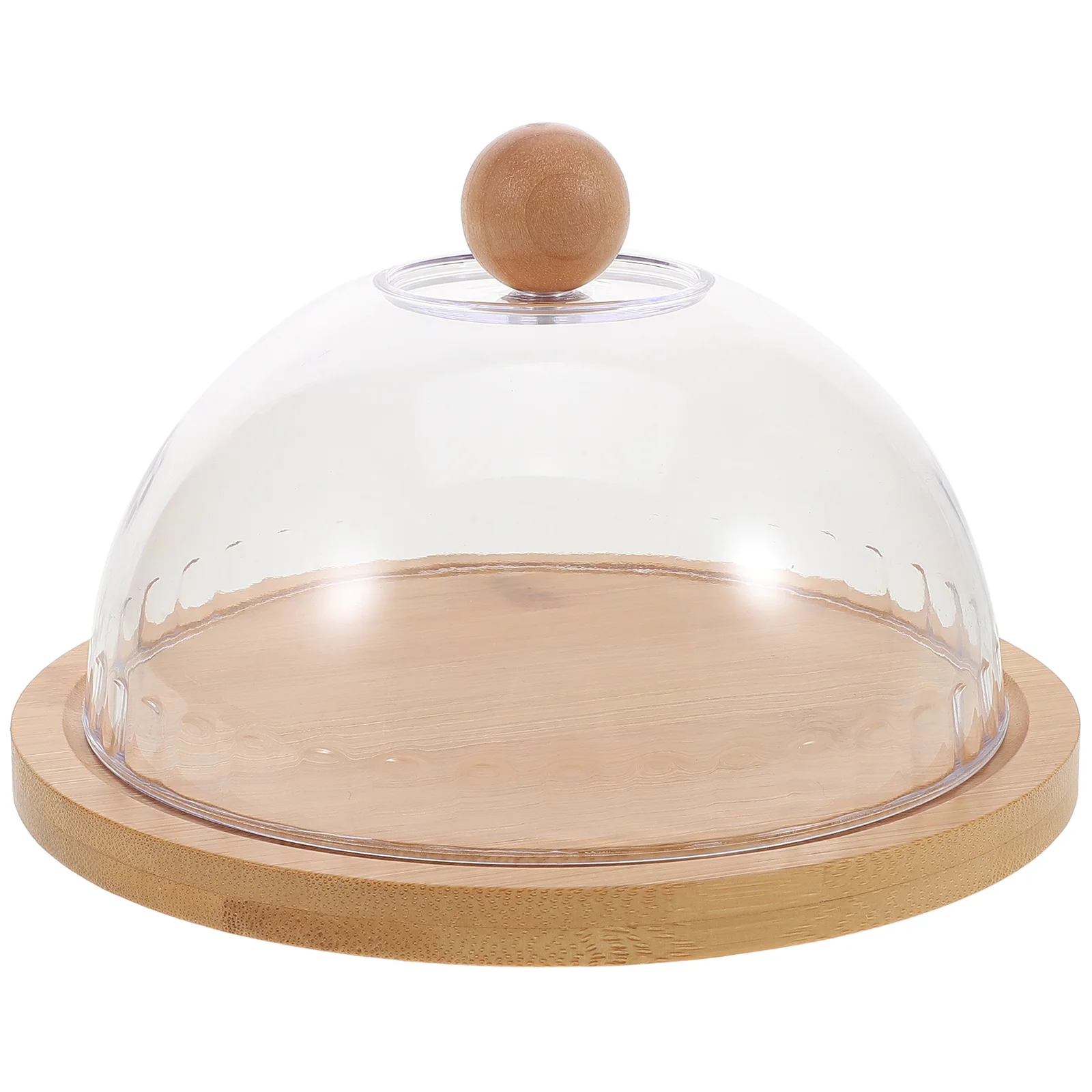 Butter Box Round Cake Pan Stand Cream Cheese Dish Mini Glass Dome Cover with Dessert Lid Wood Plastic Serving Tray