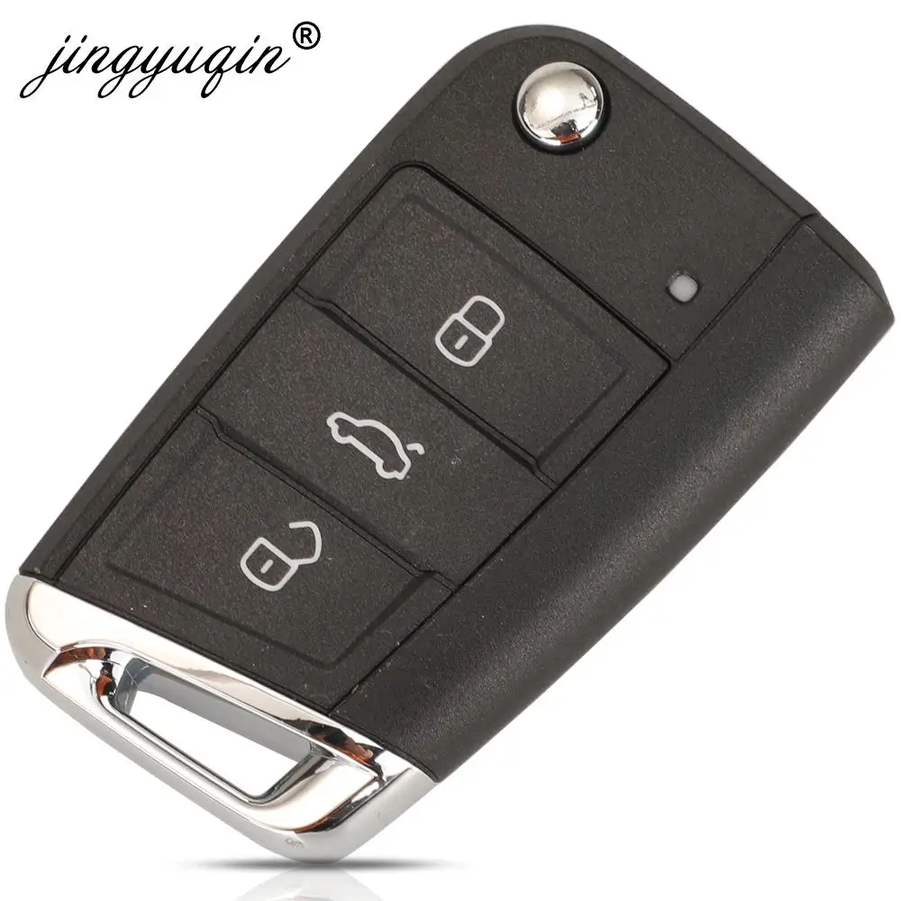 jingyuqin Flip Car Key Shell Case Fob For VW Golf 7 Sportsvan GTI MK7 PASSAT B8 JETTA Touran Skoda Octavia A7 SEAT LEON IBIZA