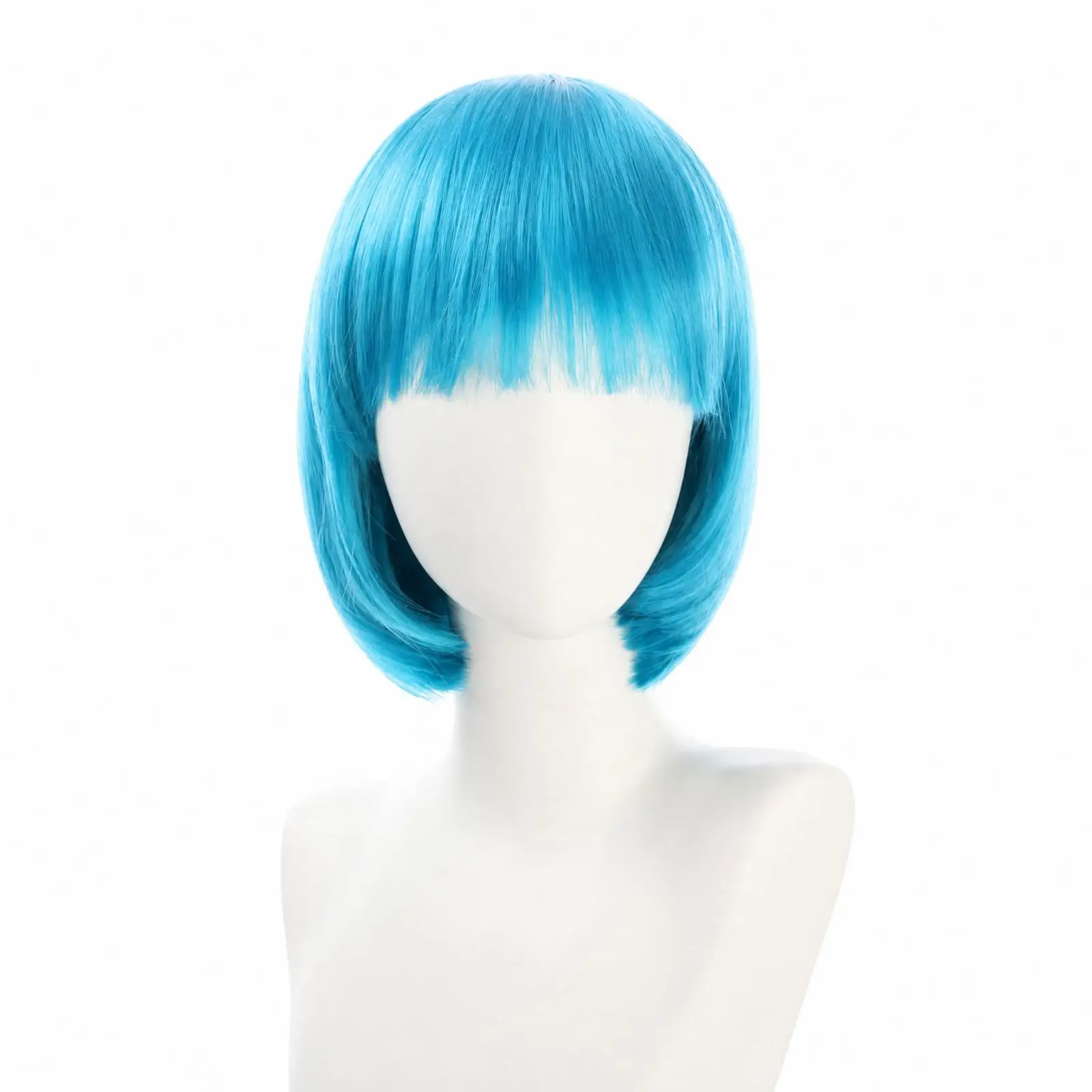 Synthetic Cosplay Wig Short Bob Hairpiece 120g Lightweight Secure Clip for Anime Conventions Costume Parties and Daily Use