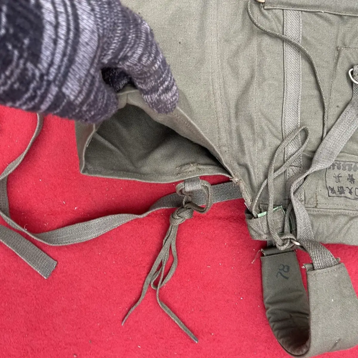 حقيقية الأصلي فائض حرب فيتنام الجيش الصيني نوع 63 1980S معدات الحمالات الحاملة حقيبة الظهر