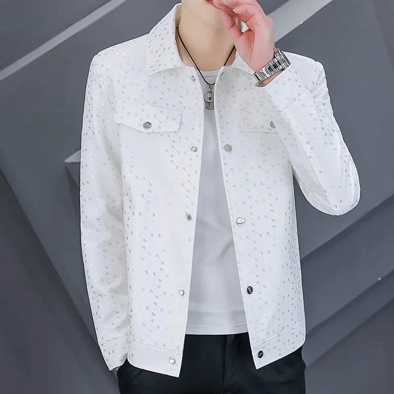 2024 Spring Autumn Men's Lapel New High Street Jacket trend all-match Coat Streetwear Men Fashion jacket