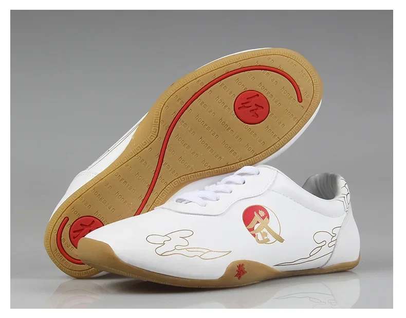 Tai Chi Shoe Soft Leather Sole Men Women Martial Arts Training Shoes Lightweight Sports Performance Shoes