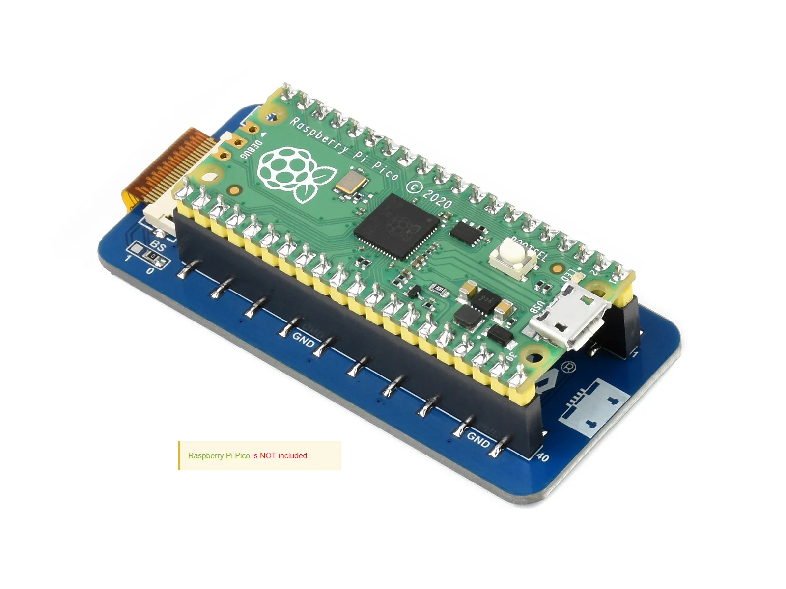 Waveshare Módulo de pantalla de tinta electrónica EPaper de 2,13 pulgadas (B) para Raspberry Pi Pico, 212*104, rojo/negro/blanco, SPI