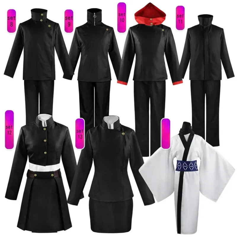 

2026 Jujutsu Kaisen Cosplay Costume F915Q7FN Blue Black Maki Zenin Top Skirt Set Ryomen Sukuna Satoru Goj Comic Exhibition Anime