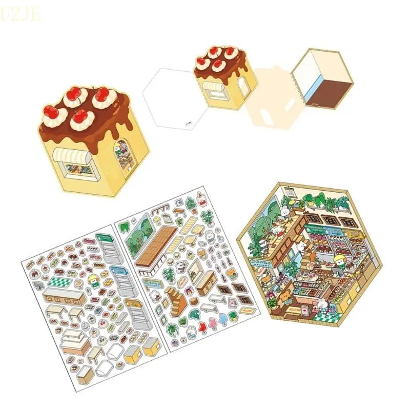 u2je diy scene ทำสติกเกอร์ร้านขายสติกเกอร์สติกเกอร์สำหรับการตกแต่งงานฝีมือ