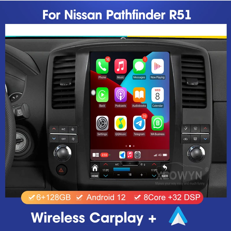 

navitech Android13 Car Radio For Nissan Navara Pathfinder r51 2008-2012 Multimedia Player GPS auto Stereo Carplay headunit