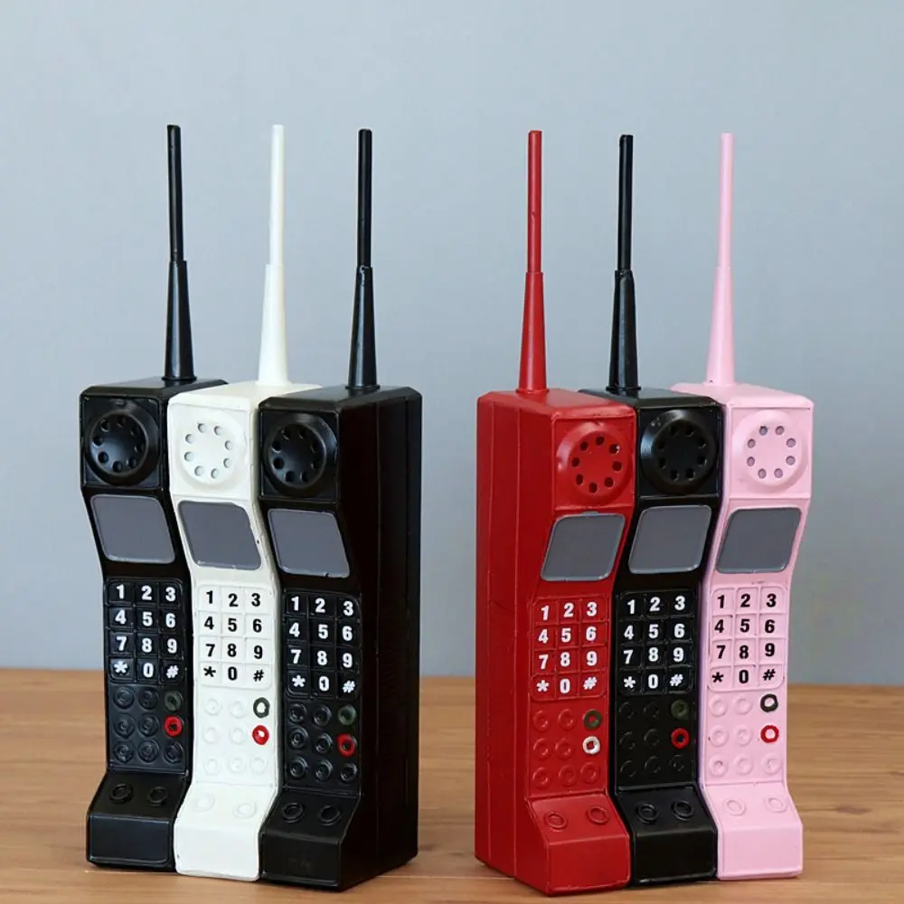 Picture 7: Simulation Vintage Telephone Model Cellular Phone Iron Material Retro Phone Prop Old Fashioned Hand Phone