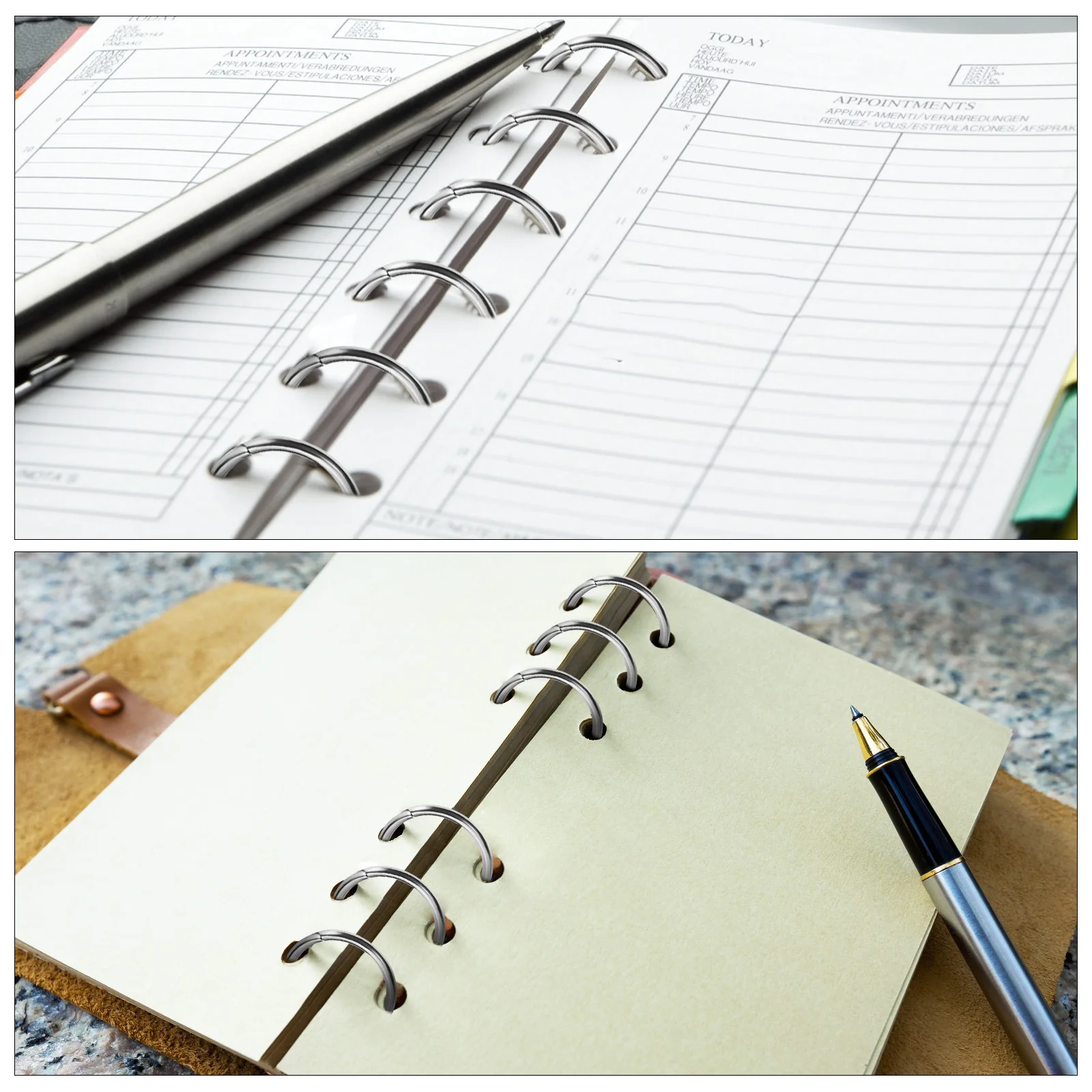 120Pcs Metal Rings Tight Closure Smooth Touch Wide Application Scrapbooks Notebooks Keys Flashcards Binder Supplies