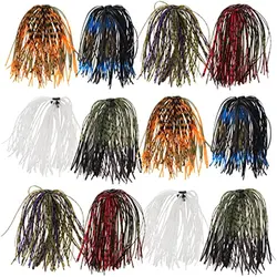 24/48/60Pcs Spinnerbait Skirts Jig Bait Bass lure Silicone Skirts DIY Spinner Bait Buzzbaits Jig Fishing lure Accessories