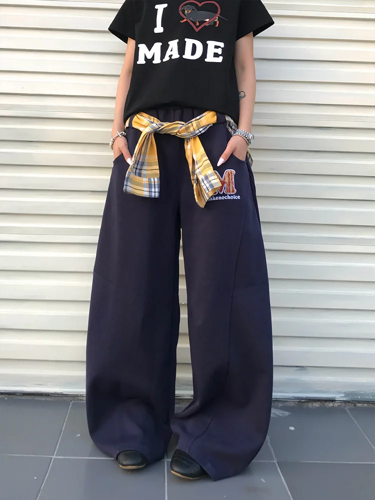 

Брюки-парашюты, женские регулируемые весенние льняные брюки с обычным контуром, элегантная эстетика на открытом воздухе, отпуск, курорт, легкий, минималистичный