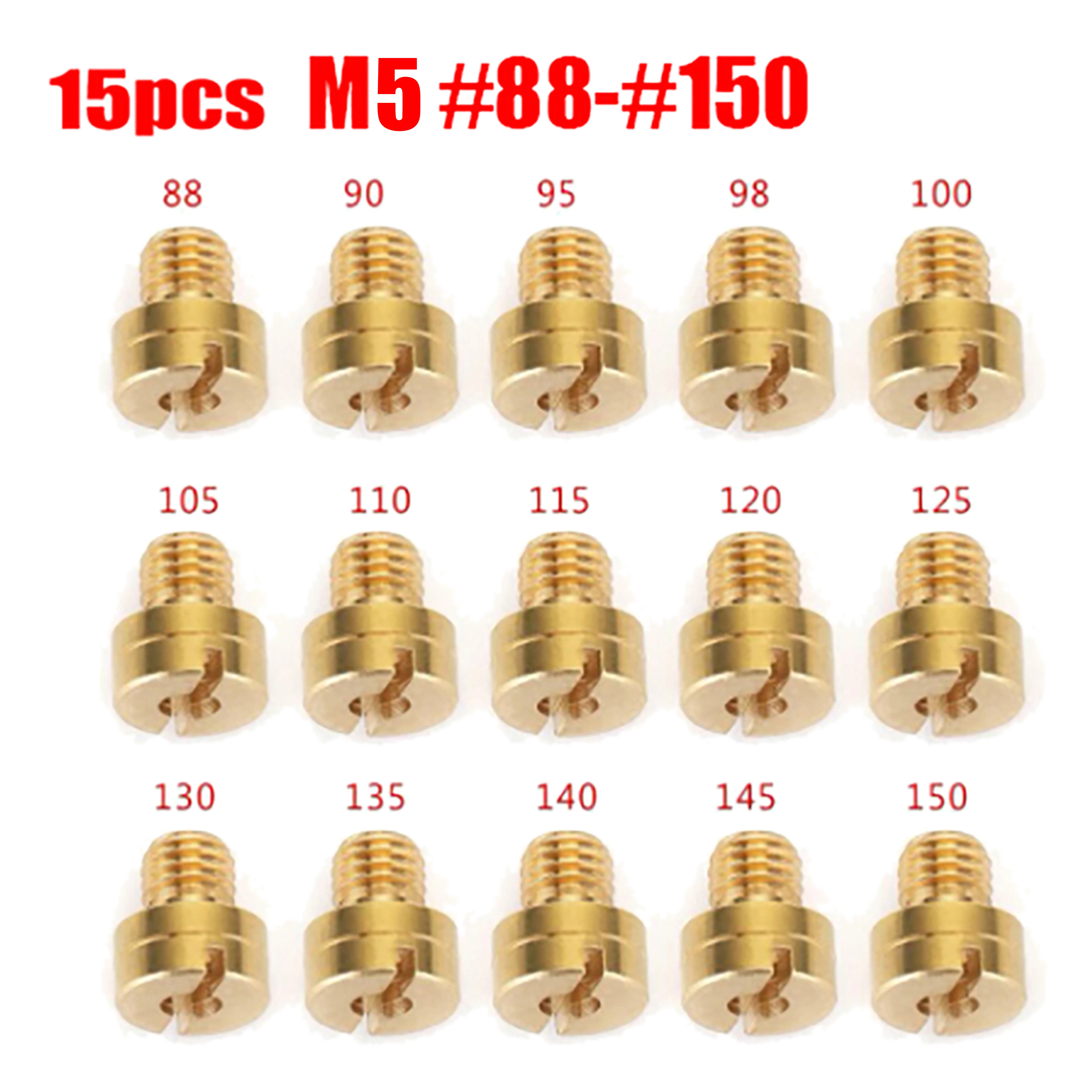 15 PCS m5 88-150 replace screw for carburetor dellorto sha phbg main carb nozzle injector nc phva jet pilot