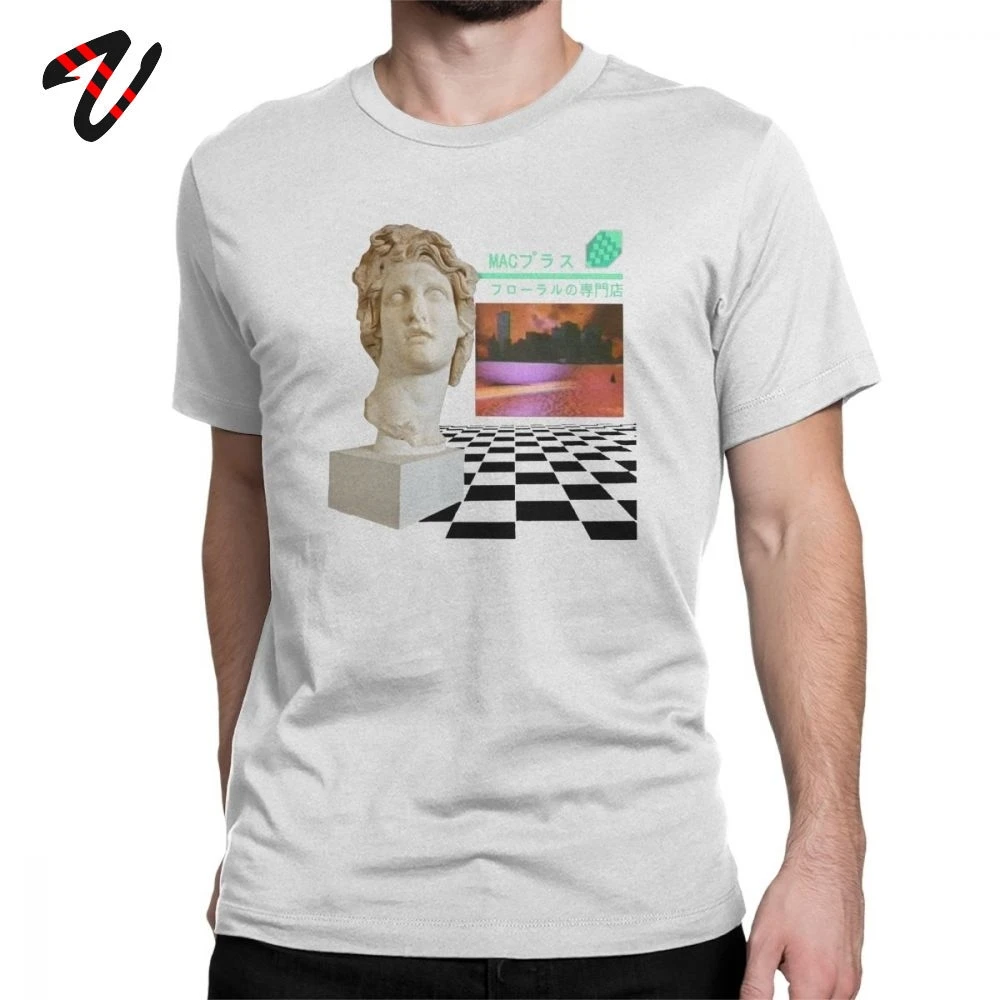 Vaporwave Tshirt Aesthetic Men T Shirts Hip Hop Floral Shoppe Macintosh Plus Fashion 100% Cotton Tees O Neck T-Shirt Gift Tops