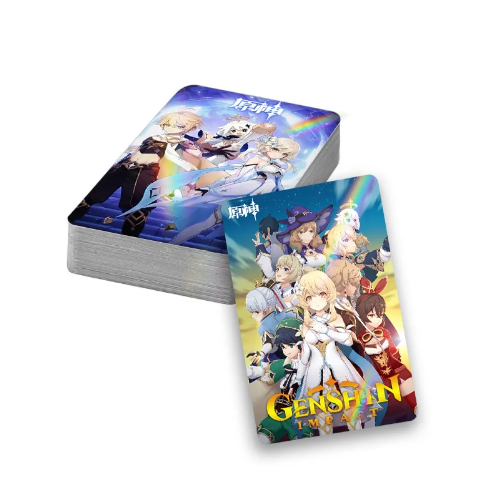 30Pcs Yuan Shen Game Collection Lomo Cards segnalibro Raiden Shogun Kamisato Ayaka Laser Double sided Anime Photocard