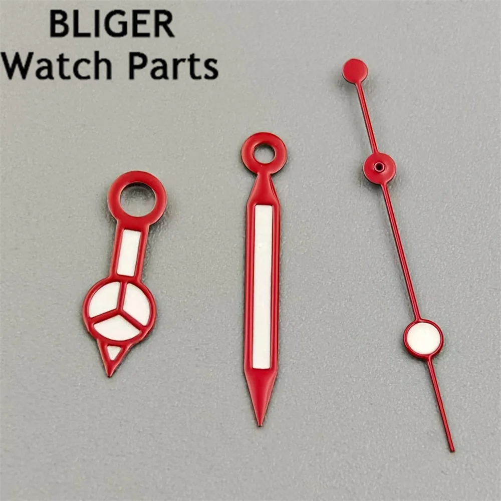 BLIGER Watch Hands Black Blue Green Red Yellow Orange Purple Hands Green Luminous Fit NH35 NH36 NH38 ETA2824 PT5000 Movement