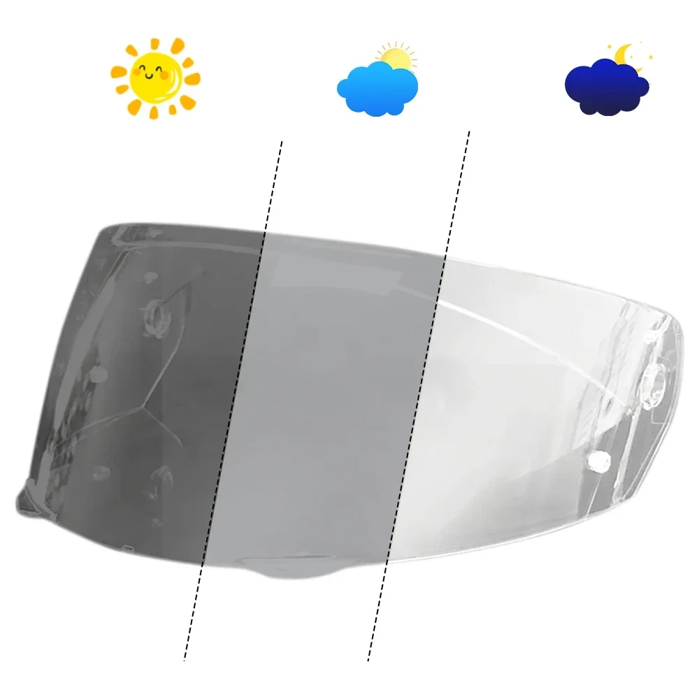 Motorcycle helmet Photochromic Visor Anti-UV PC visor Lens I90 hromic Smoke Dark Replacement Visor For HJC i90 HJ33