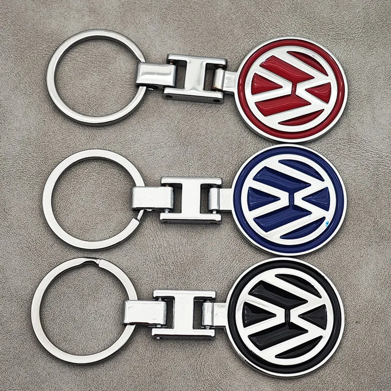 Metal VW Logo Badge Car Key Chain Keyring Accessories For Volkswagen GTI R Line Polo T5 Golf Passat Scirocco Beetle Tiguan CC