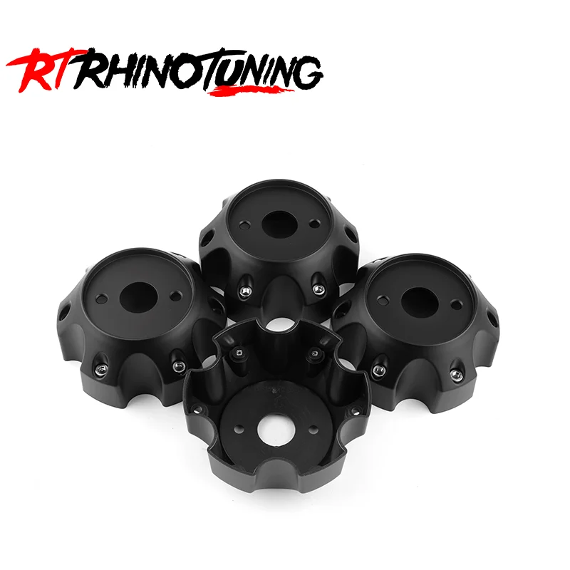 RhinoTuning 1/4PCS OD 138mm/5.4" Car Wheel Center Hub Caps Covers Tire Rim Cover Protector Decorations Car Interior Accessories