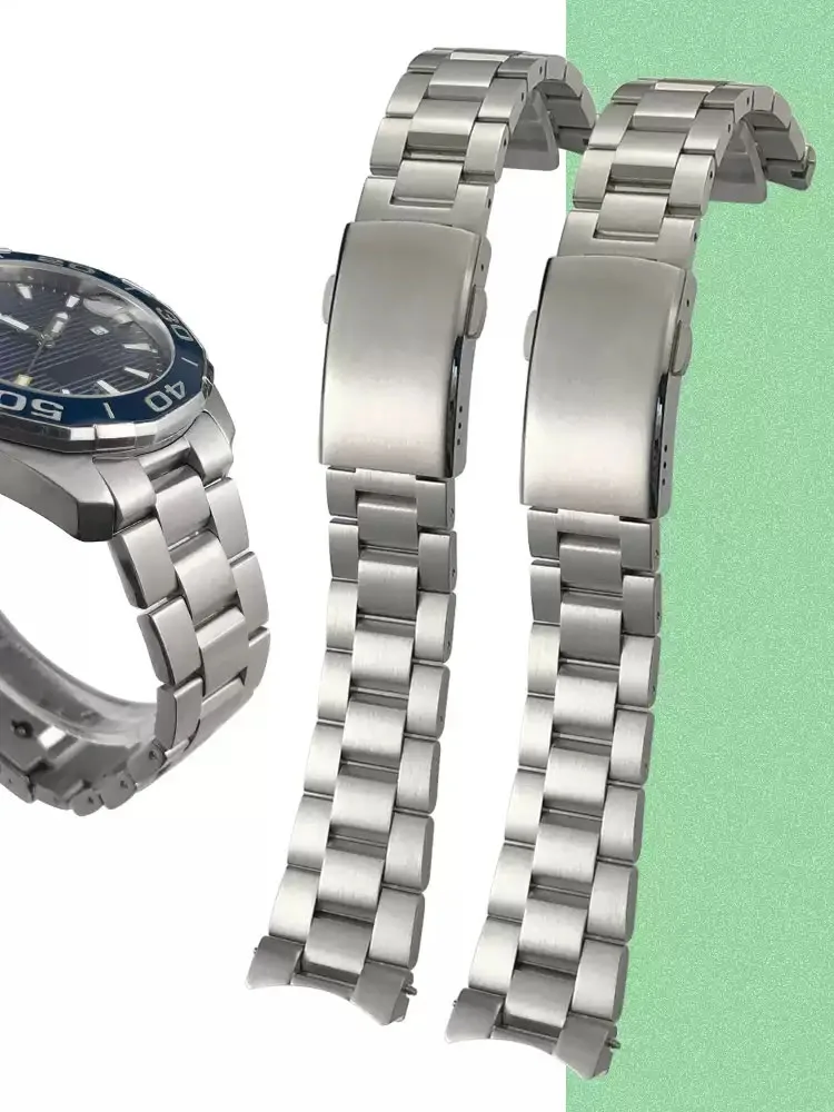

Solid stainless steel Curved watch strap for TAG HEUER AQUARACER 300 special watch band WAY211/WAY111 men bracelet 20.5mm/21.5mm