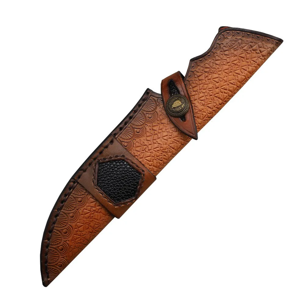 28.5 CM Fixed Balde Knife Holder First Layer Cowhide  Scabbard Universal Knife Cover Leather Sheath for Hunting Knife Holsters