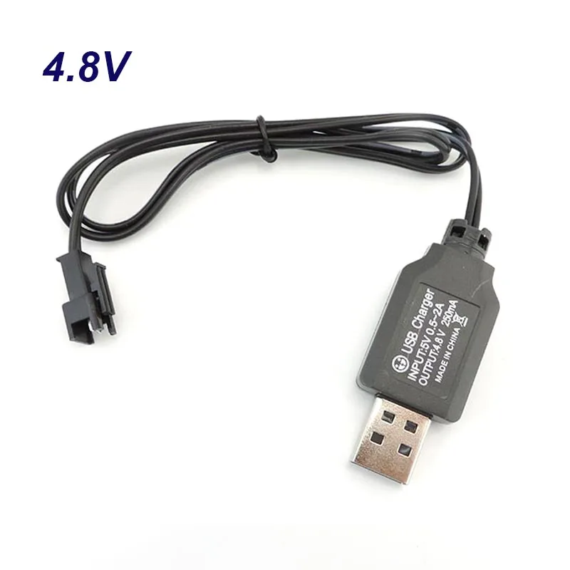 Charging Cable Battery USB Charger Ni-Cd Ni-MH Batteries Pack SM-2P Plug Adapter 4.8V 250mA Output Q1