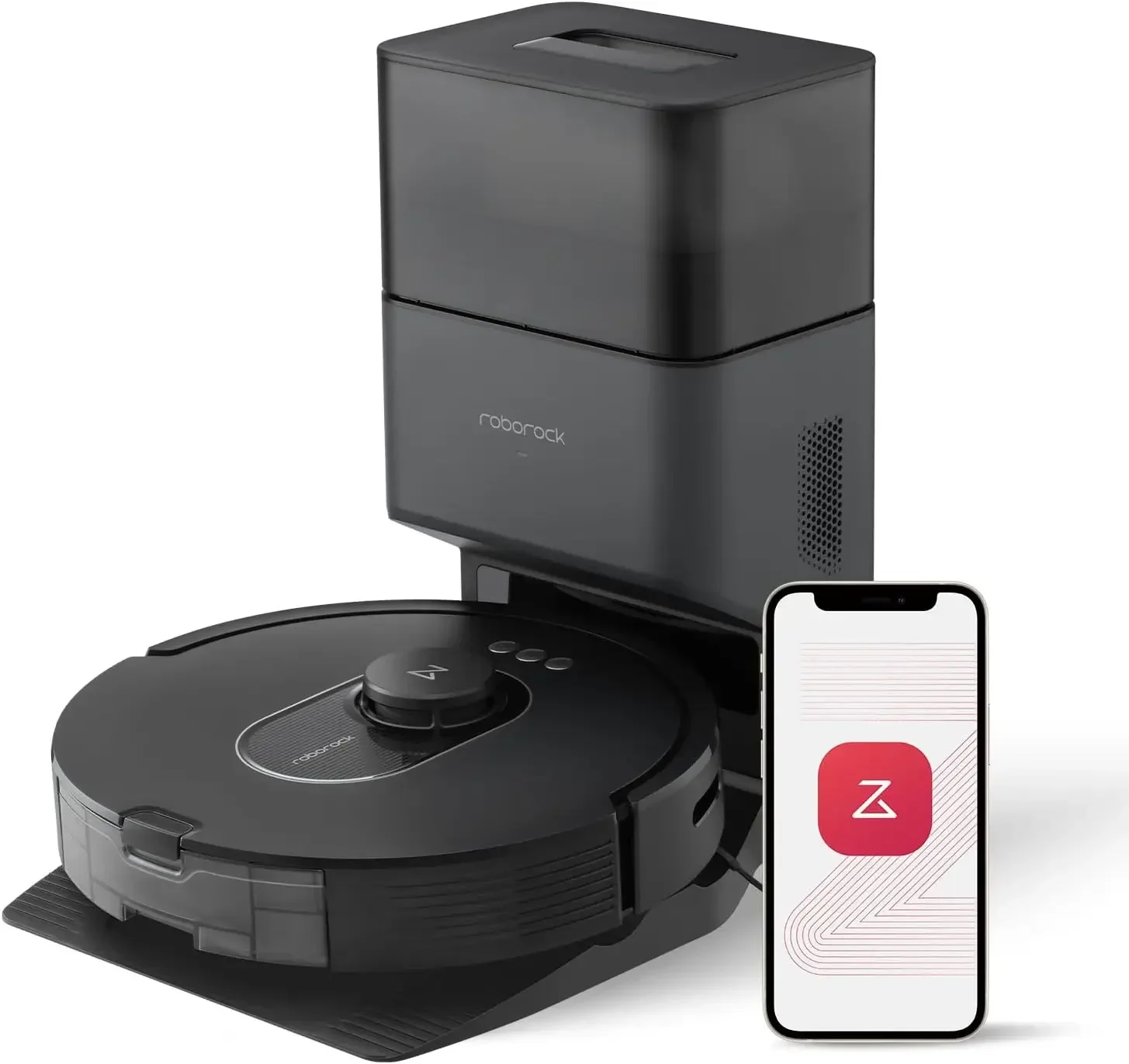 roborock Q5 Max+ Robot Vacuum with Self-Empty Dock, Upgraded from Q5+, 5500 Pa Suction, DuoRoller Brush