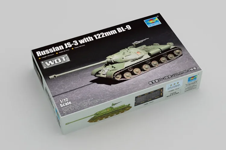 

Trumpeter 1/72 07163 Russian JS-3 Tank 122mm BL-9 Gun Military Static Assemble Model