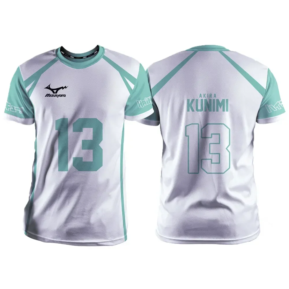 Haikyuu Aoba Johsai White Cartoon Anime Cosplay Men Jersey Summer Short Sleeve Children Tee Tops 2024 Fashion Mens T-shirt