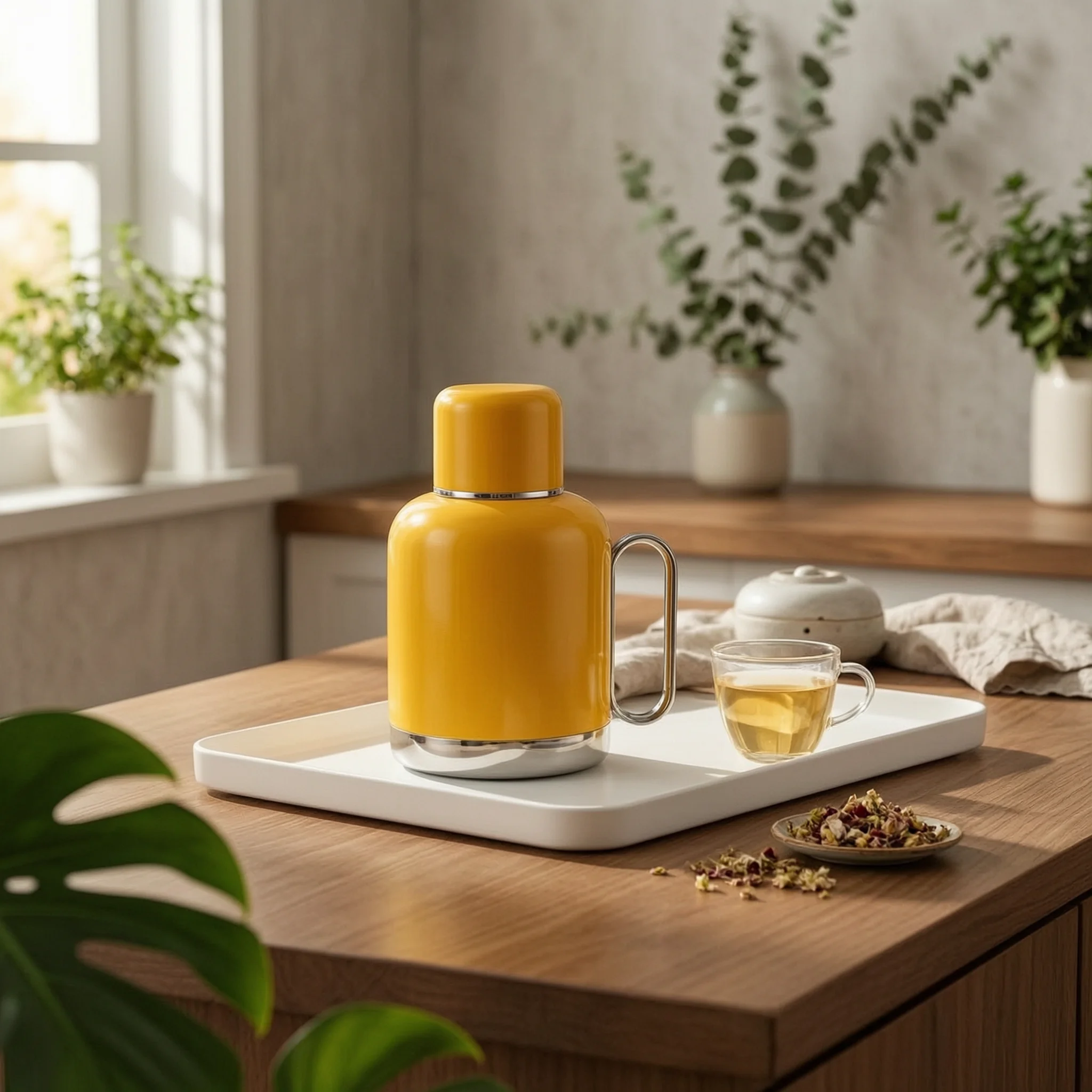 

Insulated Tea Insulated Beverage Container Side Handle Tea Brewing Insulated Beverage Container Vacuum Insulated Bottle