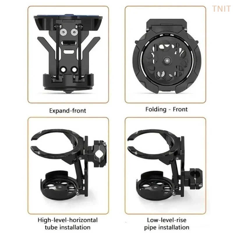 [J] 1/4Pcs Motorcycles Bottle Holder Water Cup Bracket Holder Accessories Foldable Turntable Motorcycle Cup Holder For Handlebar