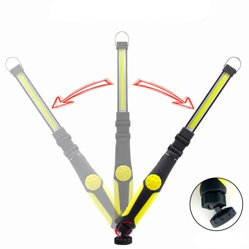 1/2/4Pcs COB Work Light Rechargeable LED 360° Rotate Folding Flashlight Super Bright Handled Lamp for Car Repair Lighting