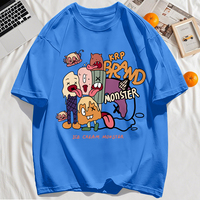 Ice Cream Monster Printing Men T-Shirt Hip Hop Oversized T Shirts Cotton Summer Streetwear O-Neck Casual Comfortable Clothing