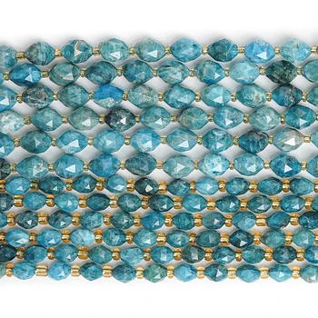 6/8MM natural stone blue Apatite loose spacer beads for jewelry making bracelet necklace accessories beads charms