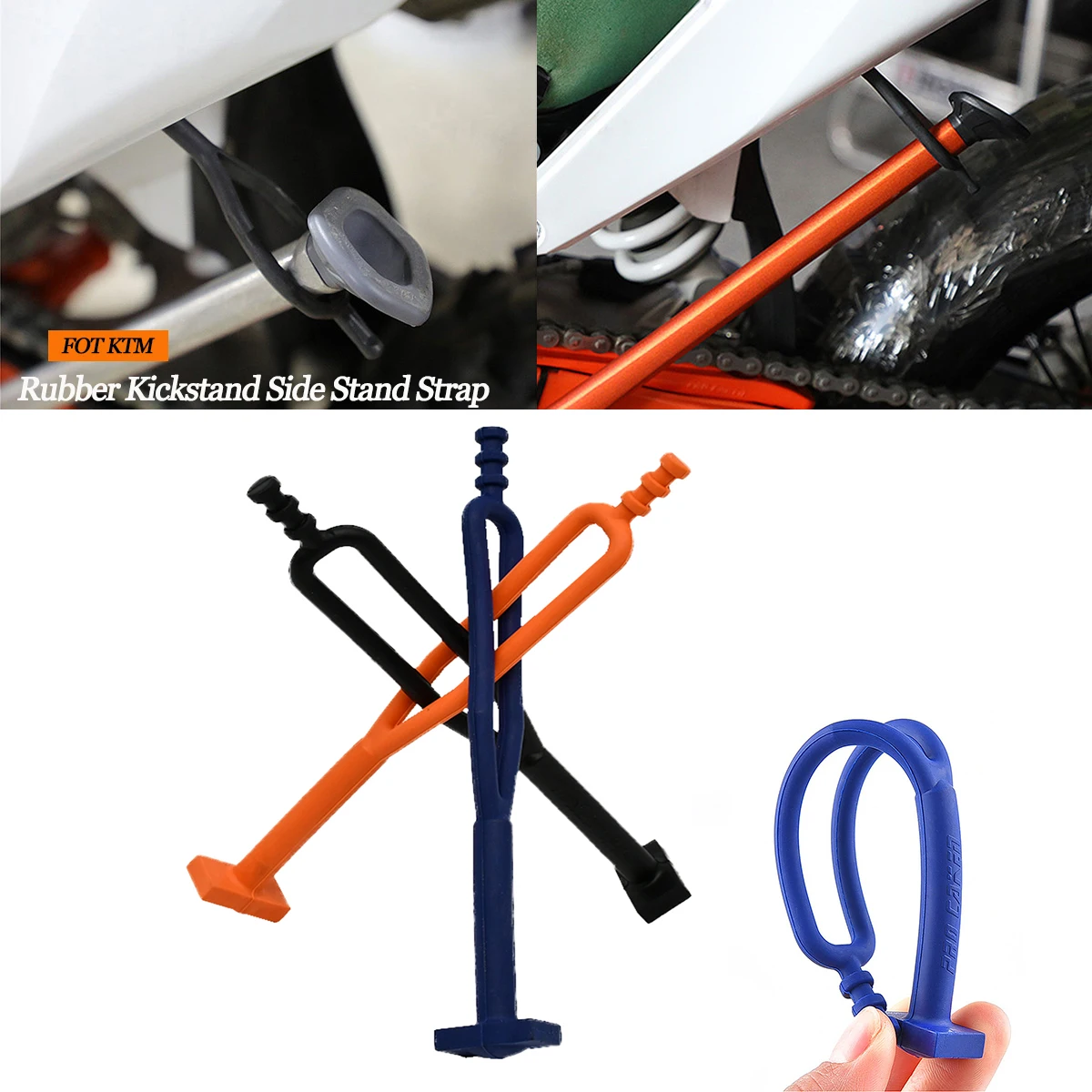 

Motocross Rubber Kickstand Side Stand Strap For KTM XC XCW XC-W TPI EXC EXC-F Six Days 125 250 300 350 450 500 1998-2021 2022