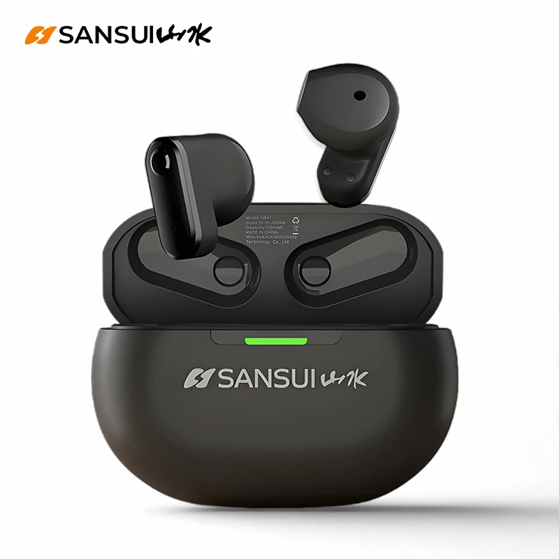 

Sansui W97 Bluetooth TWS Earbuds ENC Noise Canceling in-Ear Earphone IPX4 Waterproof Sport Bluetooth Headphones 2cm Super Mini