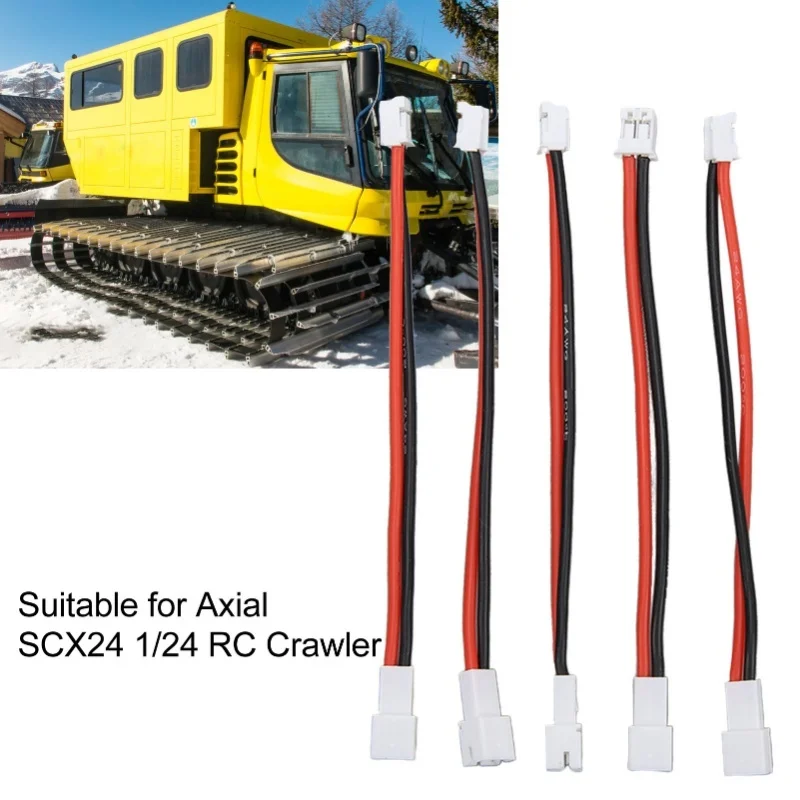 5개 PH2.0 2P 수컷에서 PH2.0 2P 암컷 케이블로 변환, PH2.0 2P 배터리 어댑터 케이블, Axial SCX24 1/24 RC 크롤러용 3.6인치