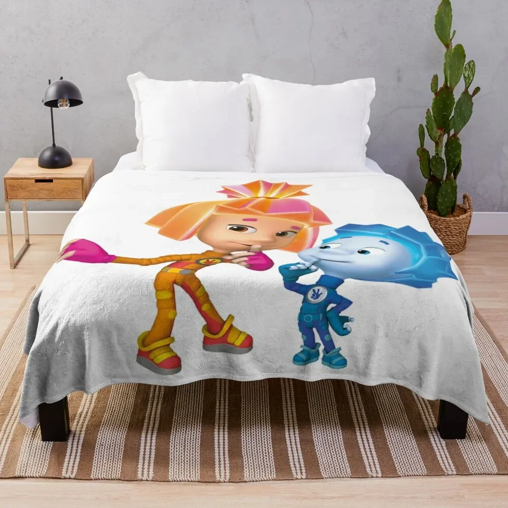 

Cartoon the fixies Throw Blanket Vintage Luxury St Travel Bed covers Blankets