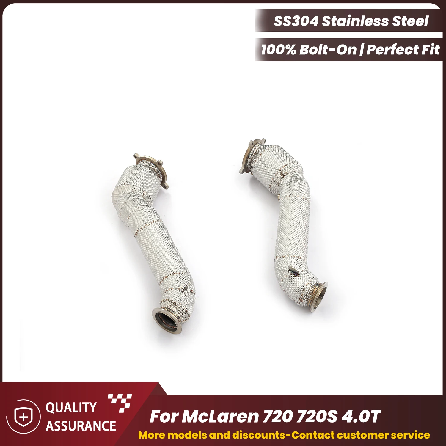 

ECCF Sports Downpipe With Heat Shield For McLaren 720 720S 4.0T Aggressive Sound High Flow Performance Upgrade Easy Installation