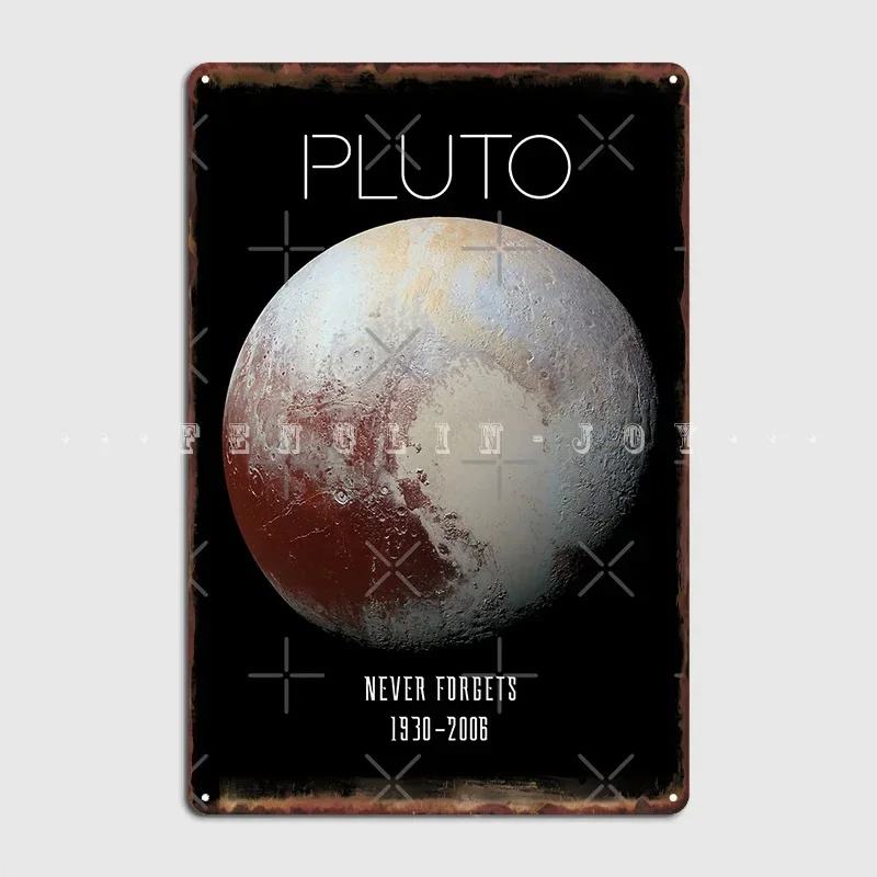 Pluto Never Forgets 1930-2006 Metal Plaque Poster Club Club Bar Designing Mural Painting Tin Sign Poster