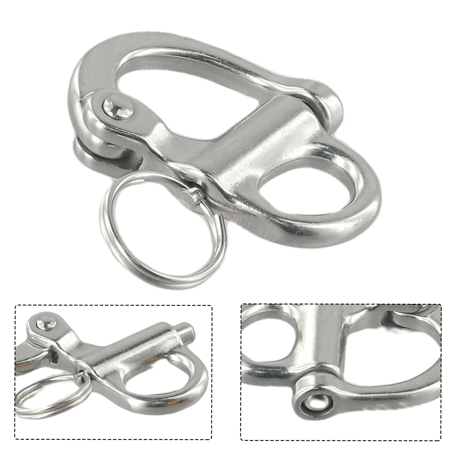 Stainless Quick Release Boat Anchor Chain Eye Shackle Swivel Hook Snap Marine 52mm High Quality Boat Accessories