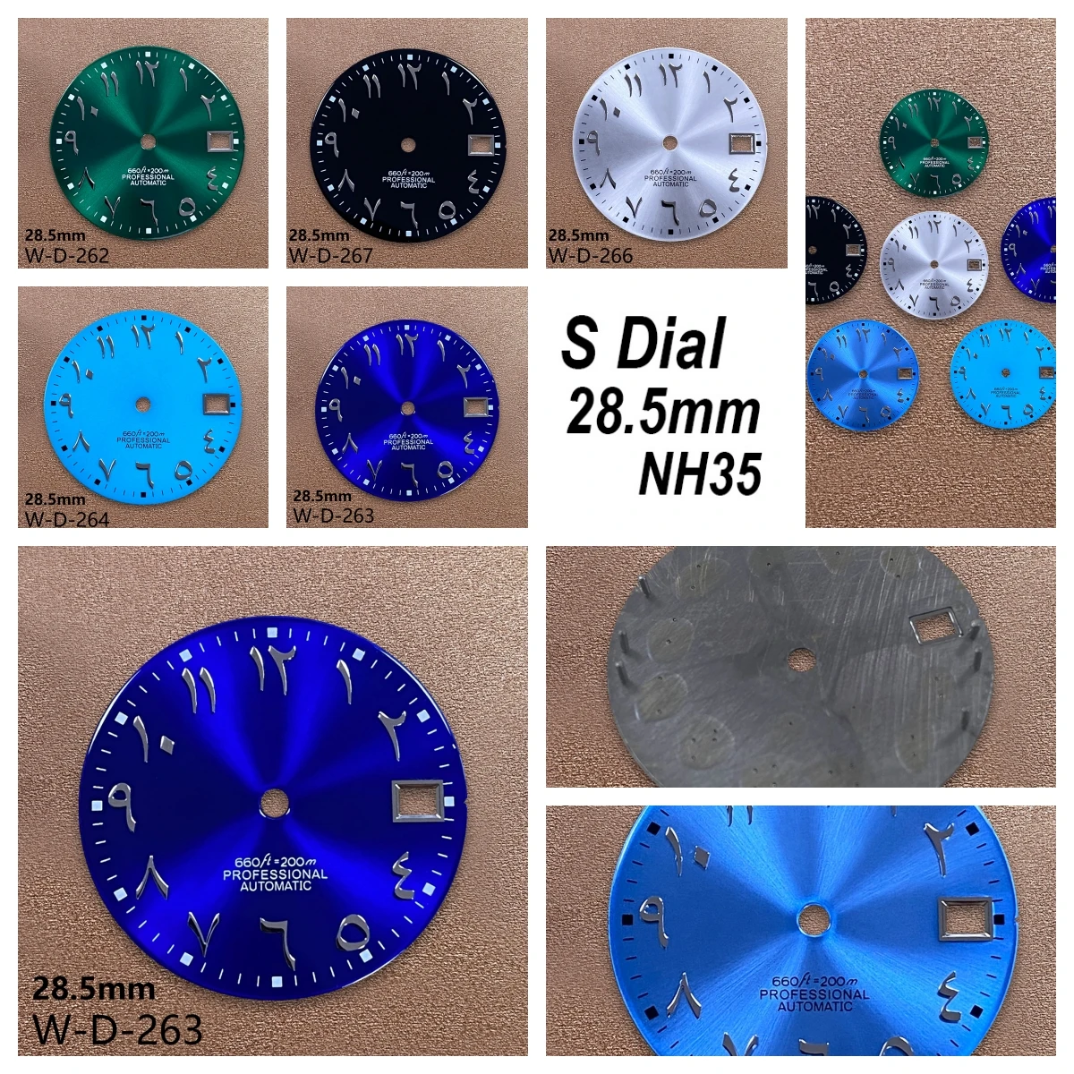 

28.5mm S Logo Arab Dial Suitable For NH35/NH36/7S/4R/7S Japan Automatic Movement High-Quality Watch Modification Accessories