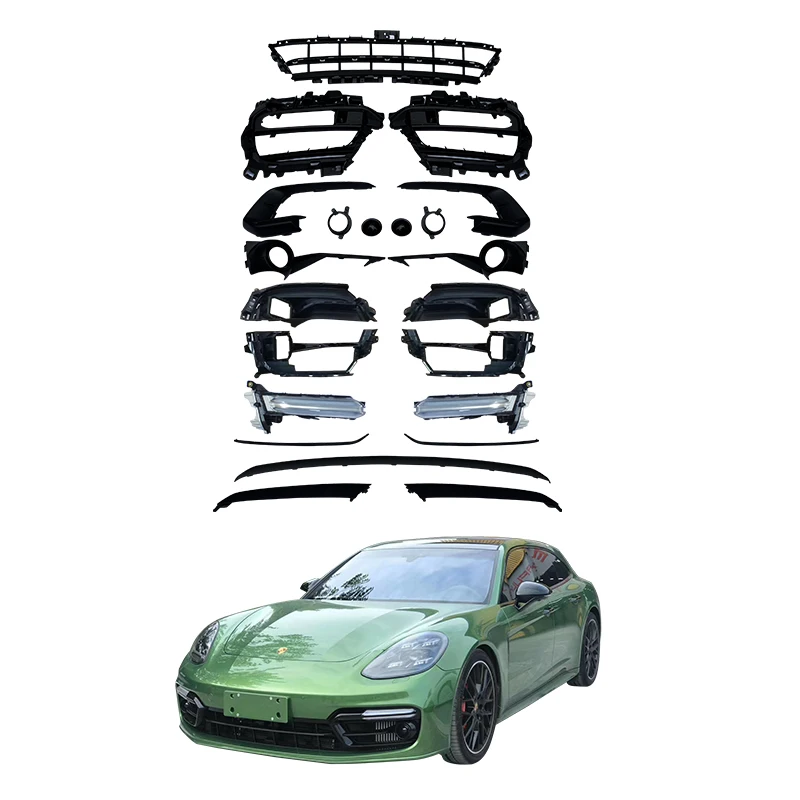 

New For Panamera 2021-2023 Car Body Kit 971 Upgrade Sport Design Front Bumper Upgrade and GTS Grille Kit for