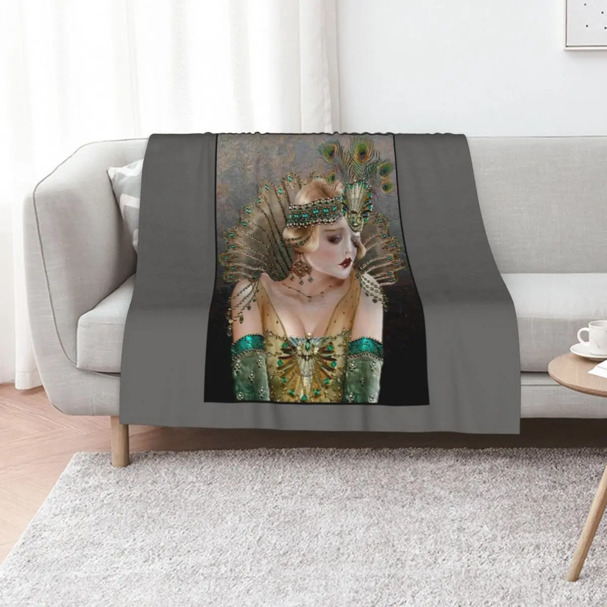 FLAPPER : Vintage 1929 Beautiful Fashion Magazine Advertising Print Throw Blanket Camping Flannels Beach Baby Soft Beds Blankets