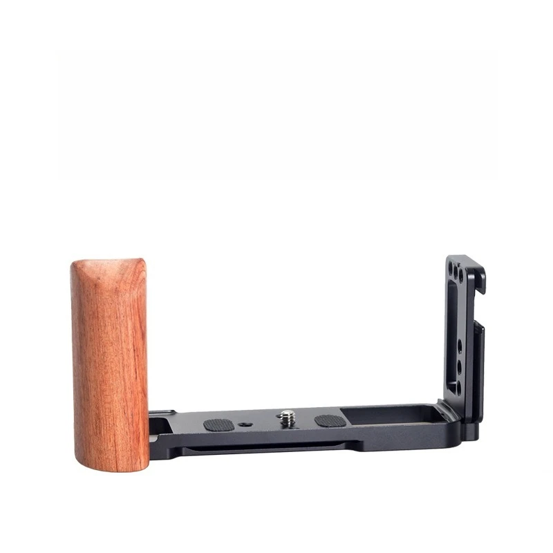 Metal Vertical L Type Bracket Tripod Quick Release Plate Base Grip Handle for Fujifilm for Fuji GFX50R Camera