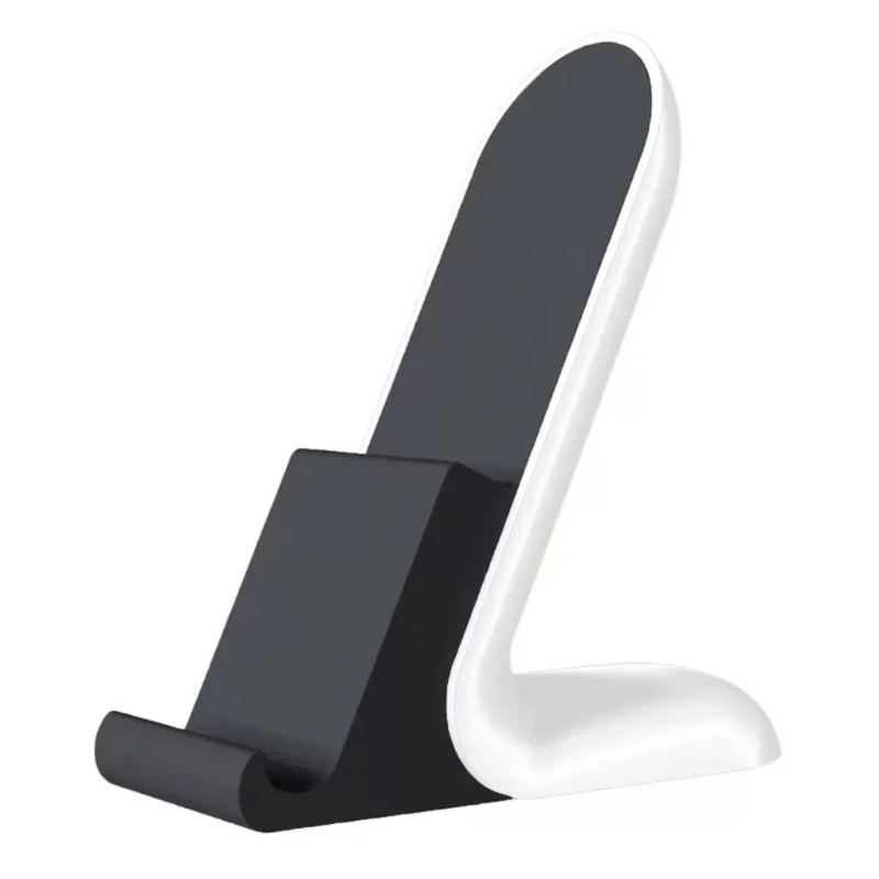

Phone Stand with Port Tablet Laptop Charging Stand Silicone Black 594A