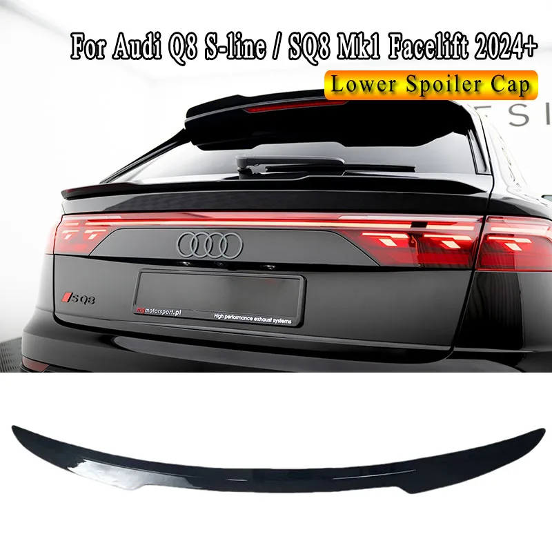 Para Audi Q8 S-line / SQ8 Mk1 Facelift 2024-2025, Alerón Inferior Estilo Maxton, Alerón Central Trasero, Kit de Carrocería Tuning