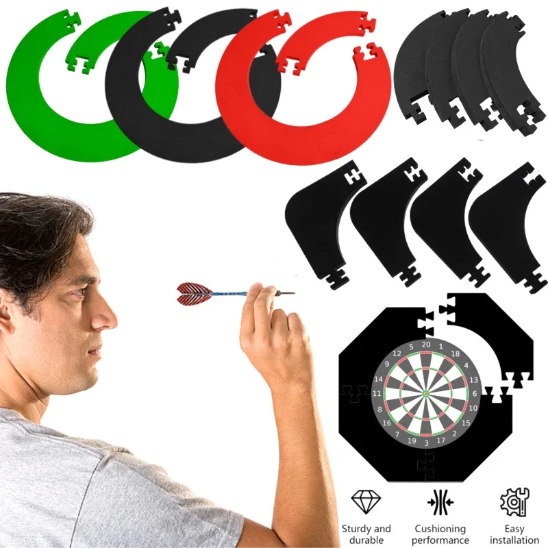 

EVA Dartboard Surround Jigsaw Dart Board Ring Splicing Dart Board Wall Protector Removable Dart Backboard Ring Dart Accessories