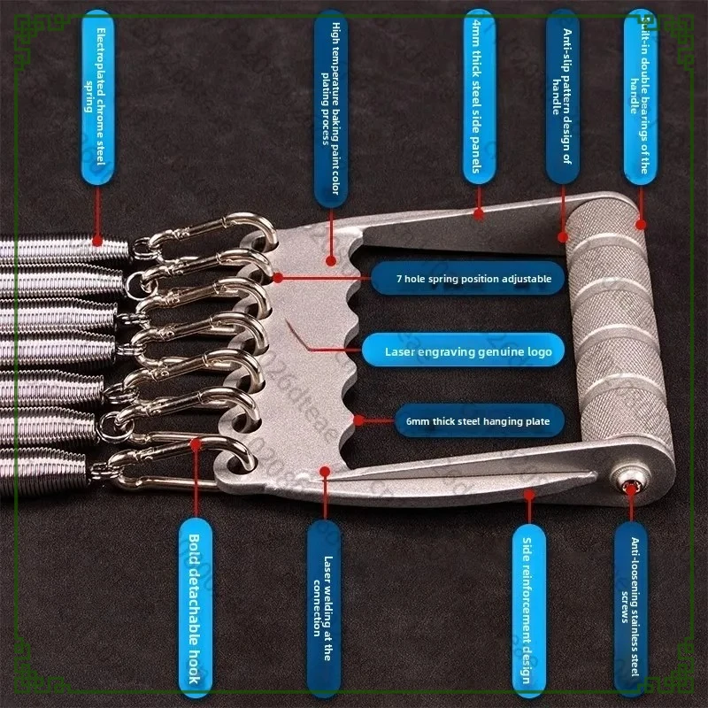 Full Metal Spring Tensioner Home Gym Equipment 7 Tension Springs Adjustable Arm Strength Maker Men's Muscle Building