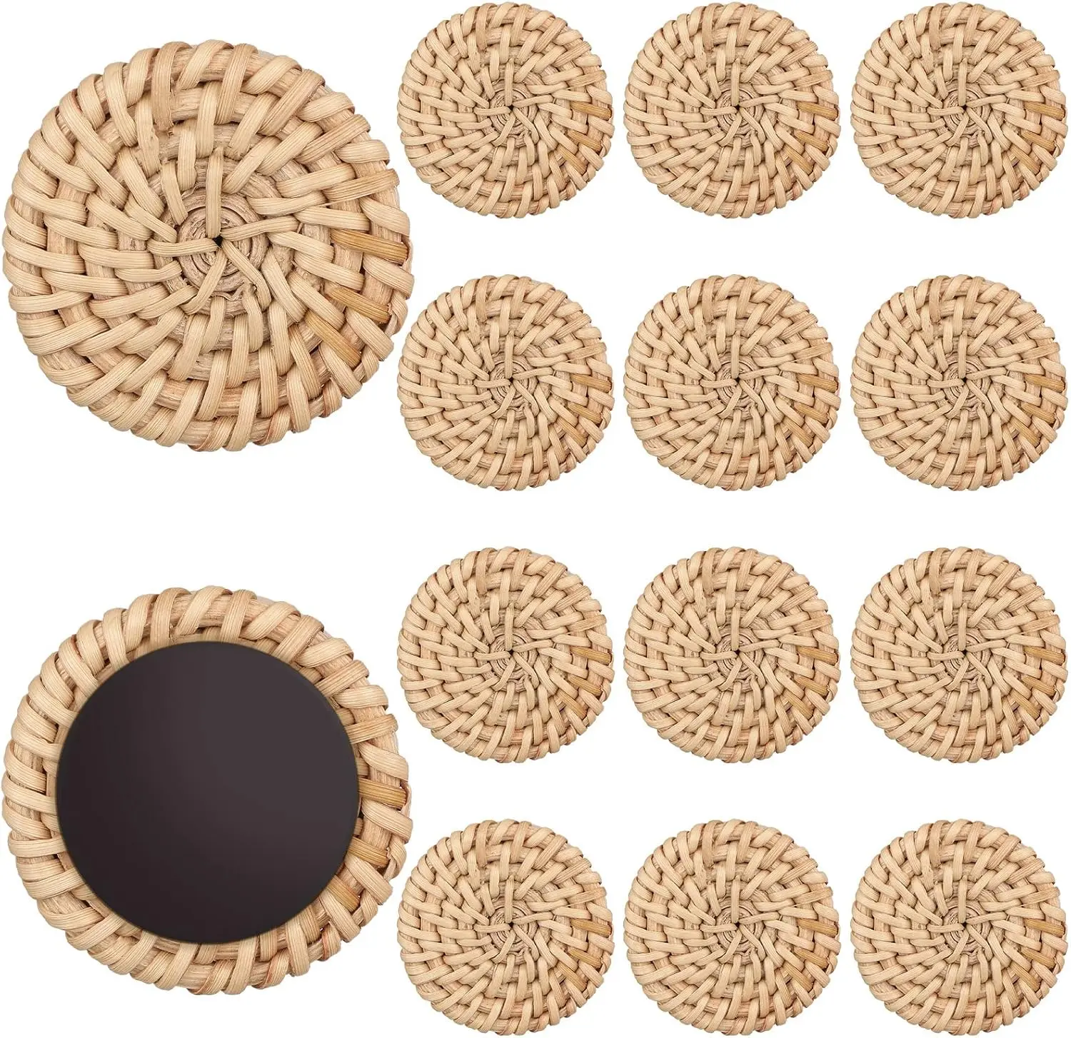 

Rattan Fridge Magnets Boho Refrigerator Rattan Decorative Magnets for Office Kitchen Whiteboard Locker Boho Magnetic Locker Deco
