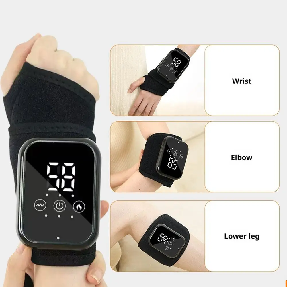 واقي المعصم الكهربائي مدلك معصم اليد قابل للتعديل مدلك المعصم الذكي مع تسخين الأيدي مدلك تخفيف التعب الحراري