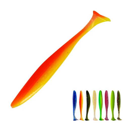 Imagen 2 del producto 1 Uds Swimbait 55mm 70mm 90mm T cola gusano cebo suave Jigging Wobblers aparejos lubina Lucio Artificial señuelo de pesca de silicona